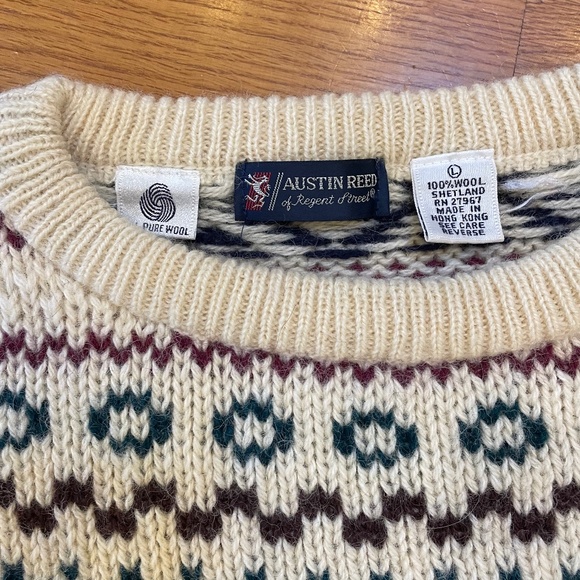 Austin Reed (Regent Street) Men’s Wool Crewneck Sweater, Size L - Picture 3 of 9